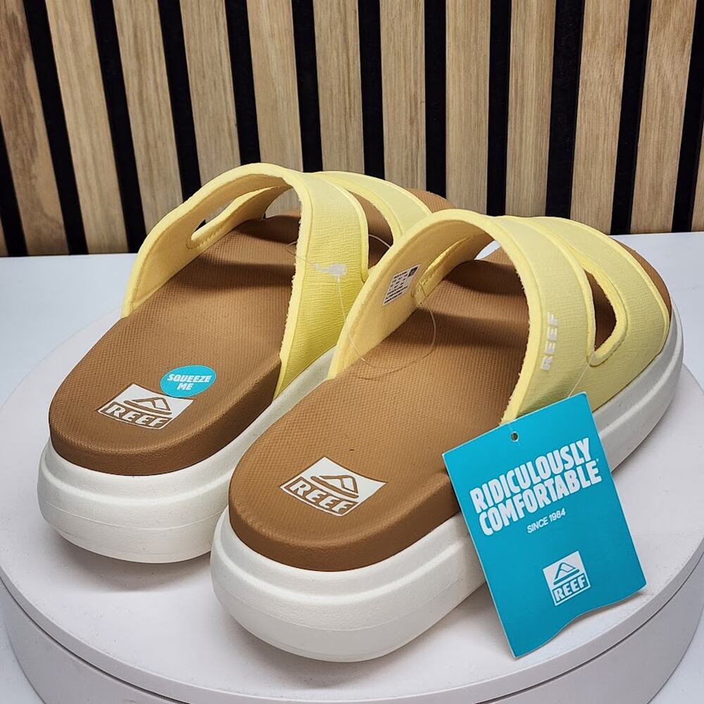 NEW - REEF Cushion Bondi 2 Bar Women’s Platform Sandals Pale Banana Size 8 - Picture 3 of 8